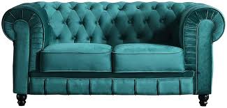 Canapés chesterfield there are 14 products. Chesterfield Canape 2 Places Velours Vert Konstilo