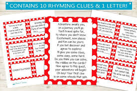 Printable Treasure Hunt Clues Instant Download Pdf Polka Dot Games Surprise Scavenger Hunt Party Game Birthday Pdf File Rhyming Clues Treasure Hunt Clues Scavenger Hunt Clues Clue