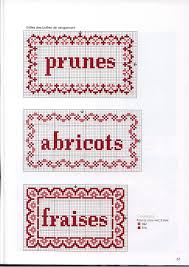 etiquettes confitures liseres en point de croix cuisine point de croix broderie et point de croix