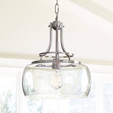 Charleston 13 1 2 Wide Brushed Nickel Led Pendant Light 7p203 Lamps Plus Brushed Nickel Pendant Lights Brushed Nickel Lighting Farmhouse Pendant Lighting