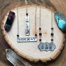 Custom Astrology Necklace Onyx Gemstone Jewelry Bar Necklace Birth Chart Necklace Zodiac Jewelry Natal Chart Celestial Jewelry