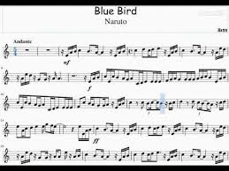 Música triste do naruto versão. Blue Bird Opening Naruto Partitura Musica Abertura Passaro Azul Youtube