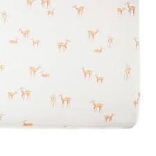 Crib sheet crib bedding deer crib sheet woodland crib by coolspool. Pehr Follow Me Deer Crib Sheet Thetot