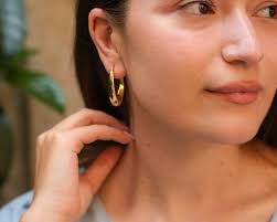 White Gold Hoops Chubby