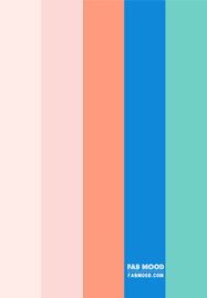 What are the shades of blue? Pink Royal Blue Mint And Orange Color Combos