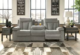 Alto reclining sofa range in 3rr+2rr+1r * cup holders and storage. The Mitchiner Fog Reclining Sofa W Drop Down Table Available At Barnett And Swann In Athens Al