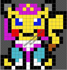 Pikachu Princess Zelda Zelda Free Hama Beads Perler Photopearls Pattern 17 X 19 Hama Beads Hama Beads Pokemon Fuse Bead Patterns