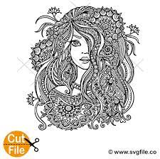 Download Mermaid Flower Girl Mandala Svgfile Co 0 99 Cent Svg Files Life Time Access