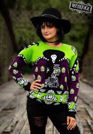 Beetlejuice is said to have been a civil servant and juno's assistant; Beetlejuice Lydia Deetz Halloween Sweater For Adults