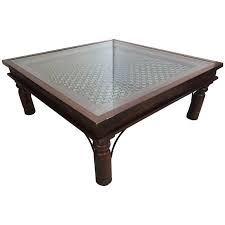 Clear glass wayfair north america $ 839.00. Anglo Indian Wooden Coffee Table With Iron And Glass For Sale At 1stdibs