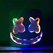 Storybook works only without props. Mask Neon Flashing Headgear Stage Performance Mask Helmet Music Festival Props Glowing Marshmallow Without Masks Masquerade Unicorn Half Mask Luxury Children Male Bundles Dinosaur That Black Amazon De Toys Games