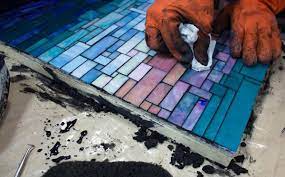 Mix the grout some more, until you've noticed the paint is absorbed evenly within the mix the grout for two minutes, allow it to set for 10 minutes, and then mix it again for an additional minute. How To Grout Mosaic Art Mosaic Art Supply