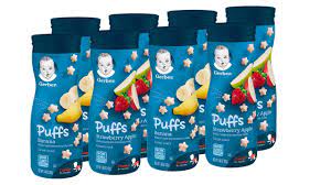 Gerber graduates puffs cereal snack, variety pack 1.48 oz. Amazon Com Gerber Puffs Cereal Snack Banana Strawberry Apple 8 Count Everything Else