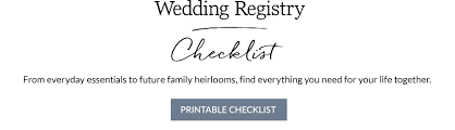 wedding registry checklist wedding