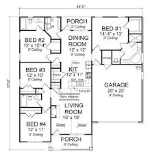 Many of our clients find home plans close to their dream design and then use it as a nice start to develop a personalized home plan that meets their perfect need. House Plan 4848 00014 Bungalow Plan 1 694 Square Feet 4 Bedrooms 3 Bathrooms Craftsman Style House Plans Bedroom House Plans 4 Bedroom House Plans