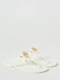 TORY BURCH rubber sandals White Tory Burch flat