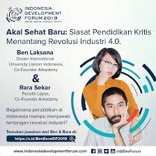 Kepentingan pendidikan digital dalam arus revolusi industri (ir 4.0) telah menjadi antara topik perbincangan pelbagai peringkat sektor termasuk dari kalangan rakan industri yang terlibat dalam pemerkasaan intervensi pendidikan juga keusahawanan. Akal Sehat Baru Siasat Pendidikan Kritis Menantang Revolusi Industri 4 0 Knowledge Center Indonesia Development Forum 2020