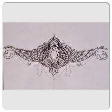 Image Result For Lace Sternum Tattoo Designs Back Of Neck Tattoo Lower Back Tattoos Back Tattoos Spine