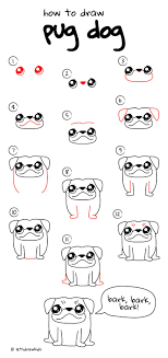How to draw a dog step by step easy. Draw Pattern How To Draw Pug Dog Easy Drawing Step By Step Perfect For Kids Let S Draw Ki Codesign Magazine Daily Updated Magazine Celebrating Creative Talent From Around The World