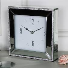 Large Diamante Mirrored Mantel Clock Homedecor Homeideas Interiorideas Home Interiorinspiration Myhome Vin Beautiful Clock Clock French Style Furniture