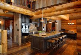small log cabin kitchens houzz