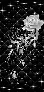 Black And Silver Wallpaper Pin By Anne Louise Minter On Sparkly Wallpaper Black And Silver Wallpaper Silver Rose Wallpaper Flower Phone Wallpaper