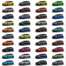 Chart Showing 40 Custom Colors For The 2019 Vw Golf R_o