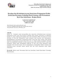 Pdf Kesahan Dan Kebolehpercayaan Instrumen Penggunaan Media Sosial Dan Kesannya Terhadap Ekuiti Jenama20190430 62313 1ghqs84 Syaharizad Binti Abdul Razak Academia Edu