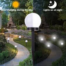 Shop 2x Solar Sensor Ball Smart Light Control Outdoor Waterproof Lawn Light 12 99 Overstock 32091803