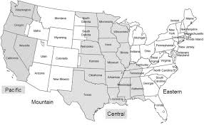 Time Zone Map Pst Us Time Zones Chart Current Us Time Zone