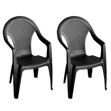 Für balkon, garten, terrasse & camping. Multistore 2002 2 Stuck Garten Stapelstuhl Rattan Look Gartenstuhl Gartensessel Kunststoff Schwarz Terrassenmobel Balkonmobel Sessel Stuhle Strandkorbe Essstuhle