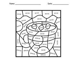 Christmas Math Coloring Markups And Markdowns Middle School Math Resources Christmas Math Activities Winter Math Activities