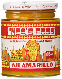Amazon Com Inca S Food Aji Amarillo Paste Hot Yellow Pepper Paste 7 5 Oz Jar Product Of Peru Chile Pastes Grocery Gourmet Food