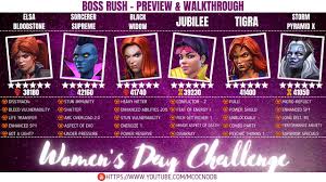 National boss day is celebrated on october 16 ever year, although some choose to observe it on the nearest working day if october 16 falls on a weekend. Mcoc Women S Day Boss Rush 2021 Youtube