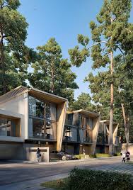 Architecture Visualization Projects Photos Videos Logos Illustrations And Branding On Behance Architecture House Designs Exterior Row House Design