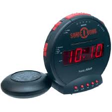 The bed shaker alarm has an incredibly loud buzzer and a vibrating alarm clock attachment you can place on your bed in case the buzzer itself isn't enough. Sonic Bomb Alarm Clock And Bed Shaker Free Shipping