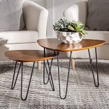 Table, dining chair, buffet coffee table, end table, dining global pi# el dorado furniture # no. Amazon Com Walker Edison Mid Century Modern Hairpin Coffee Table Set Living Room Nesting Walnut Furniture Decor