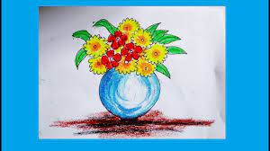 Download Flower Pot Painting With Oil Pastels Step By Step Flower Vase Painting Flower Drawing Flower Vase Drawing Oil Pastel