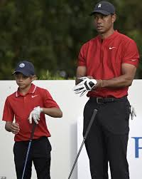 Tiger Woods Ex Wife Elin Nordegren Watches Son Charlie Play Golf Tiger Woods Tiger Woods Ex Wife Play Golf