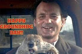 Happy Ground Hog Day! Punxsutawney Phil predicts six more weeks of winter!  As Phil (Bill Murray) says: Phil: "This is one time where television really  fails to capture the true excitement of