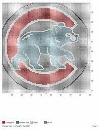 This pattern is in full stitches only. Chicago Cubs Wall Hanging Plastic Canvas Crafts Canvas Patterns Plastic Canvas Patterns