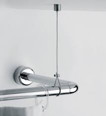 Praktische Deckenabhangung Zur Stabilen Befestigung Von Duschstangen In U Form Oder L Form Das Seil Ist Aus Edelstahl U Duschstangen Dusche Duschvorhangstange