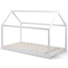 Structure en épicéa massif finition : Lit Cabane Pas Cher Blanc 90x190 Cm Pour Enfant Id Market