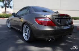 Brown Mercedes Benz Slk350 With Custom Finish Lorenzo Lf896 Wheels Mercedes Benz Mercedes Benz