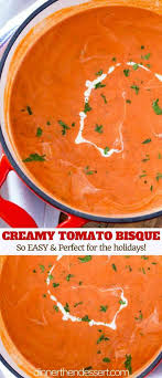 Tomato Bisque Is Super Silky Smooth Version Of The Classic Tomato Soup We All Love With A Finishing Touch Of Heavy Cream In Le Bisque Soup Recipes Tomato Bisque