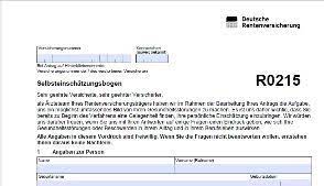 Jede rente muss mit einem speziellen vordruck beim rentenversicherungsträger. R0210 R0215 R210 R215 Selbsteinschatzung Erwerbsminderung