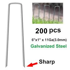 Maybe you would like to learn more about one of these? 200 Pack 6 11 Gauge Garden Stakes And Landscape Staples Sod And Fence Stake Sturdy Gardening Supplies For Anchoring Landscaping Weed Barrier Fabric And Ground Cover Buy Online In Brunei At