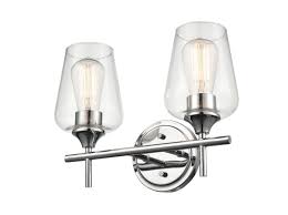 Chrome finish vanity light fixture. Millennium Ashford 2 Light Bathroom Vanity Light In Chrome Lightsonline Com