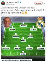 Thomas tuchel i zinedine zidane odkryli karty. Nowy Sklad Realu Madryt Zidane A Wg The Sun Xd Footroll
