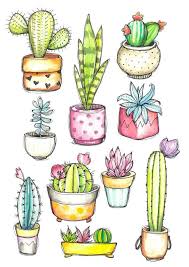 Cactus Clipart Watercolor Cactus Cactus In Pots Sticker Etsy In 2020 Cactus Clipart Cactus Drawing Watercolor Cactus